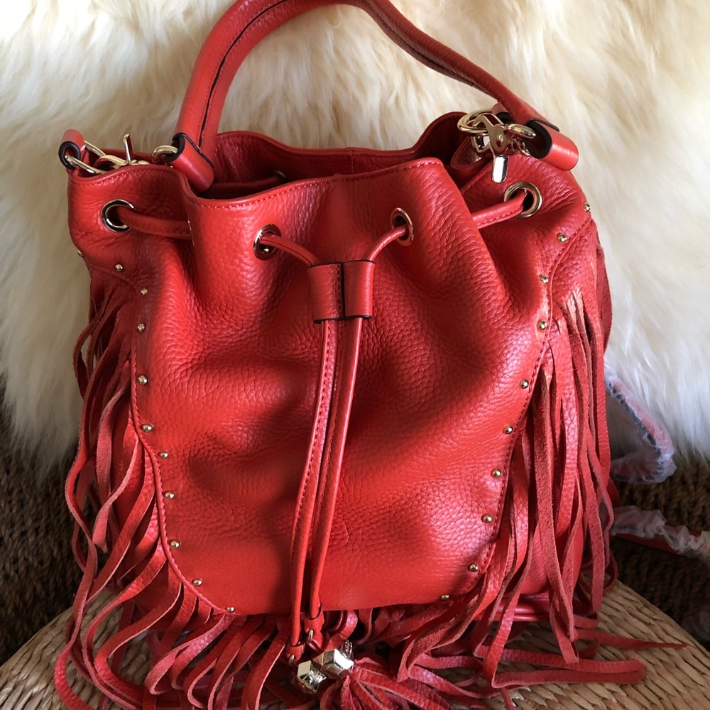 Dolce Vita Amber Fringe Leather Backpack